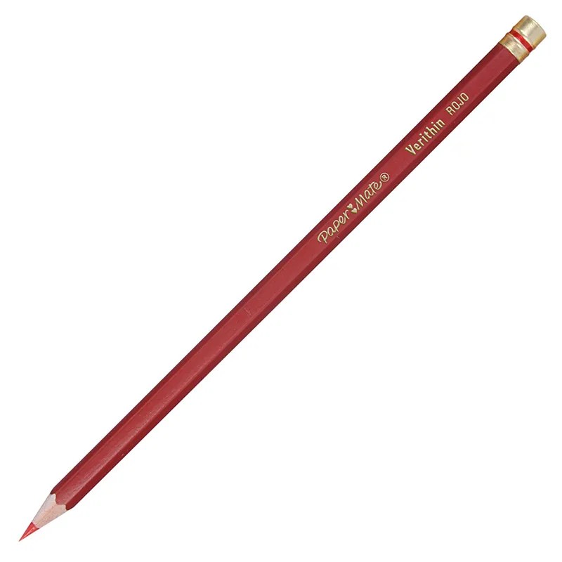 LAPIZ CHEQUEO VERITHIN ROJO CARMIN HEXAG. 12 72288