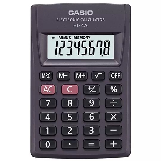 CALCULADORA BOLSILLO CASIO HL4 8DIG. BL.C1 E.10 C100