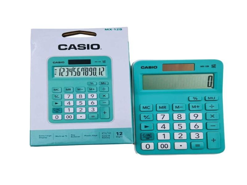 CALCULADORA ESCRIT. CASIO MX-12B VDE BRILLRSA 12DIG. E.10