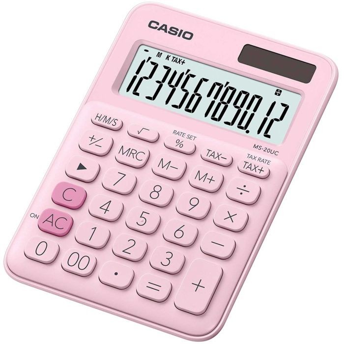 CALCULADORA ESCRIT. CASIO MS-20UC-PK 12DIG. E.10 C.40