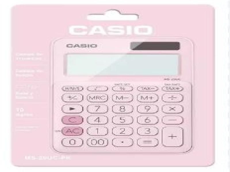 CALCULADORA ESCRIT. CASIO MS-20UC-PK 12DIG. E.10 C.40