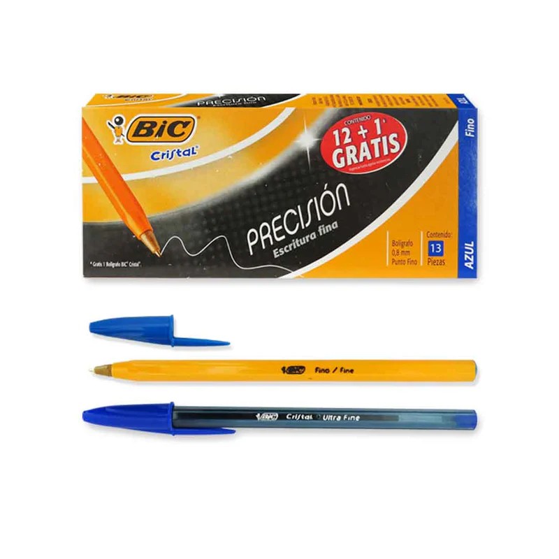 BOLIGRAFO CRISTAL PRECIS.F-290 0.8MM AZUL C12 BOL. C36