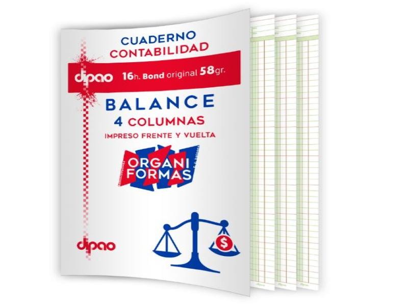 CUADERNO CONTABILIDAD BALANCE CCB-16 16H. 58GRM DIPAO C50