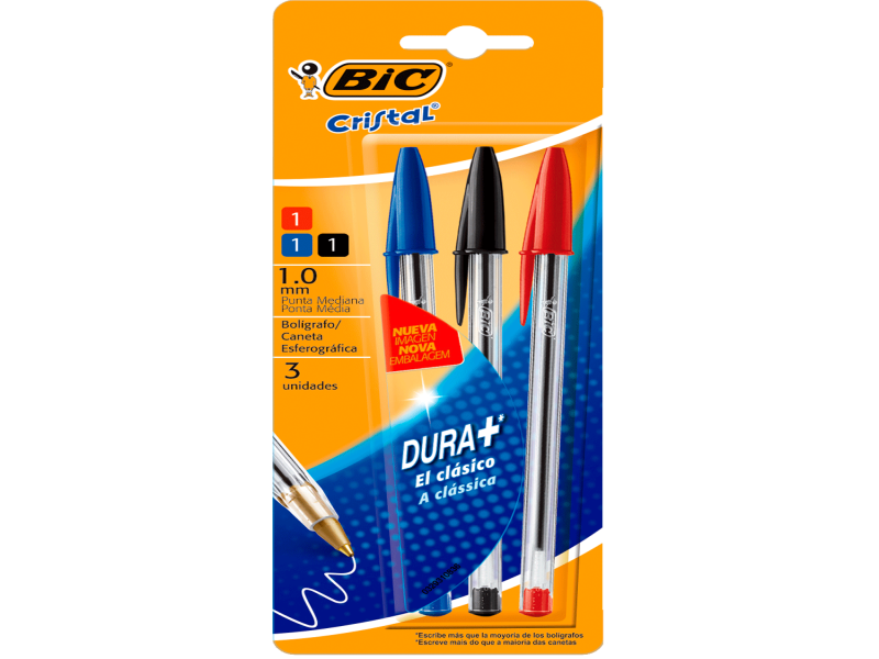 BOLIGRAFO DURAM-250 BIC 1.0MM BLISTER C3 NGOAZURJO C.24