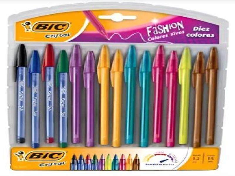 BOLIGRAFO CRISTAL FASHION BIC 1.2MM EXHIB. C15PZ SURT.C15