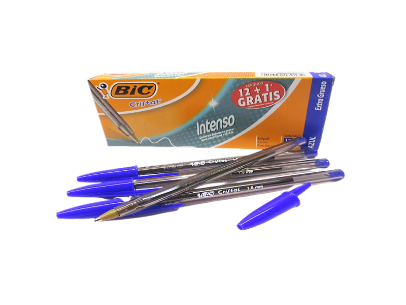 BOLIGRAFO CRISTAL INTENSO BIC 1.6MM AZUL CJ.C12 BOL.18
