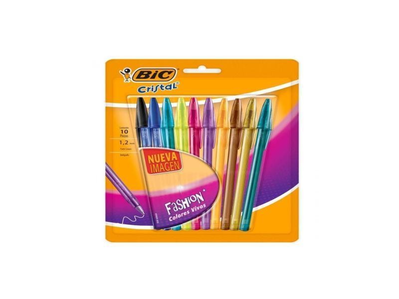 BOLIGRAFO CRISTAL FASHION BIC 1.2MM SURT. BL C10 C24