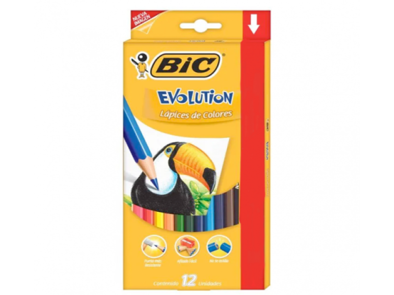 COLORES EST.C12 L. EVOLUTION BIC HEXAG. C72