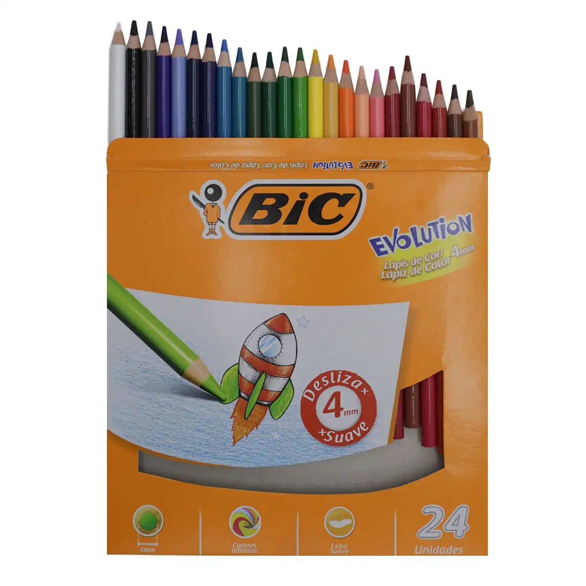 COLORES EST.C24 L. EVOLUTION BIC HEXAG. C36