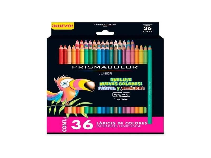 COLORES EST.C36L PRISMACOLOR JUNIOR METALICOS Y PASTEL C.12
