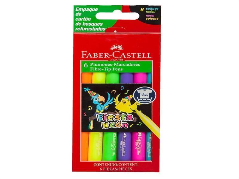 MARCADOR AGUA DELG. EST. C6 NEON FABER E12 C72