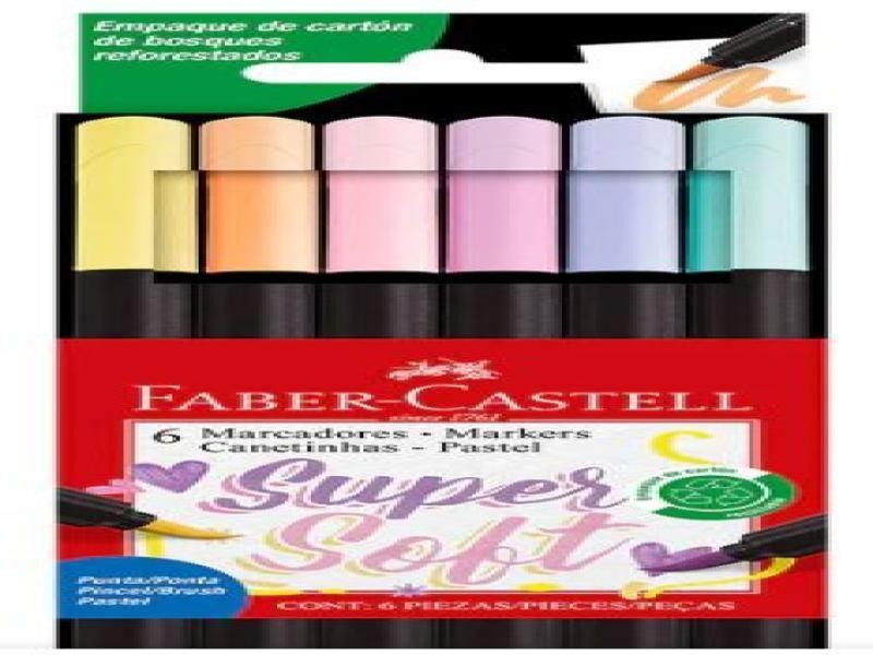 MARCADOR AGUA DELG. EST. C6 PASTEL FABER C72