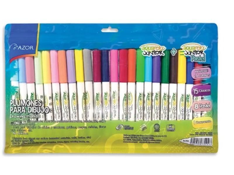 MARCADOR AGUA DELG. BOLSA C24 AQUARELO JUNIOR 2924 C12