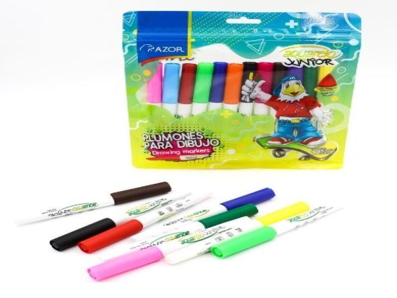 MARCADOR AGUA DELG. BOLSA C8 AQUARELO JUNIOR 2928P C12