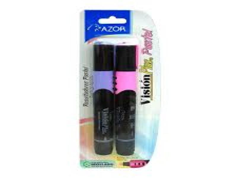 RESALTADOR GRUESO VISION PLUS PASTEL SURT. C2 PZAS C.12