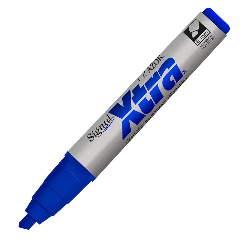 MARCADOR PERM. GRUESO PLAST. SIGNAL XTRA AZOR AZUL E12144
