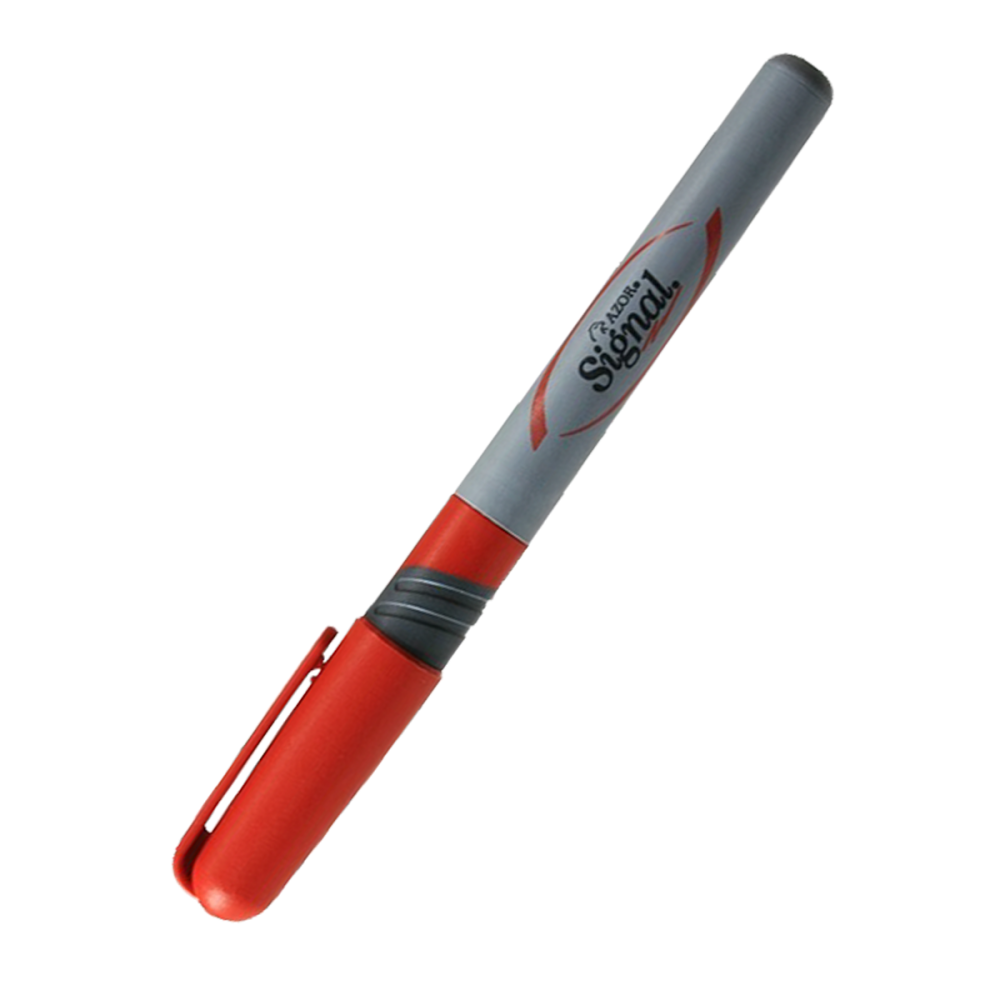 MARCADOR PERM. DELG. PLAST. SIGNAL AZOR P.F. ROJO E12144