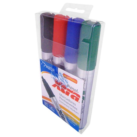 MARCADOR PERM. GRUESO PLAST. SIGNAL XTRA BL.C4 COL.FASH.24