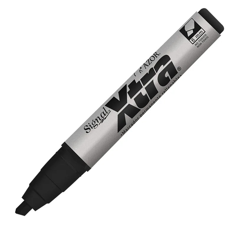 MARCADOR PERM. GRUESO PLAST. SIGNAL XTRA AZOR NGO.E12144