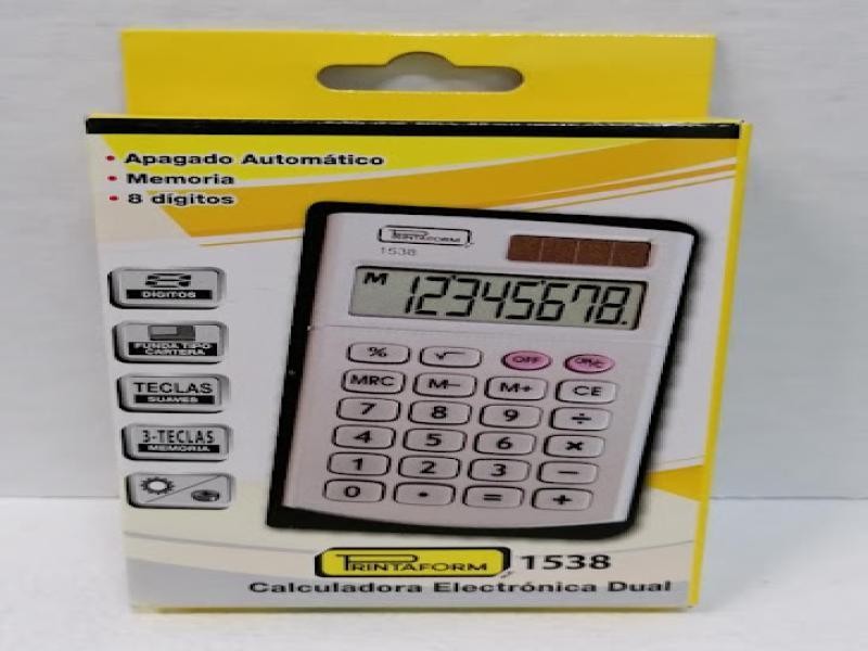 CALCULADORA BOLSILLO CCARTERA PRINTAFORM 1538 8DIG. C120