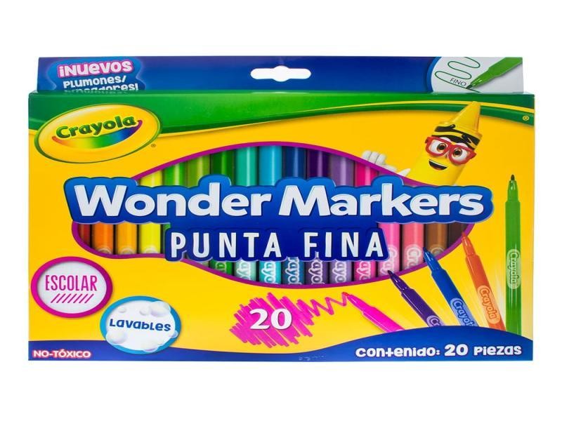 MARCADOR AGUA P.FINO WONDER MARKERS EST.C20 LAV.CRAYOLA C24