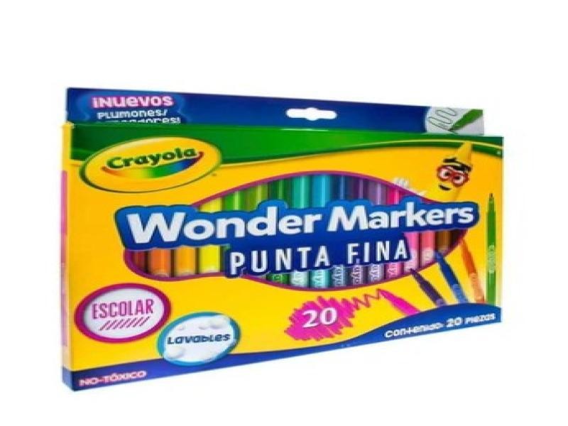 MARCADOR AGUA P.FINO WONDER MARKERS EST.C20 LAV.CRAYOLA C24