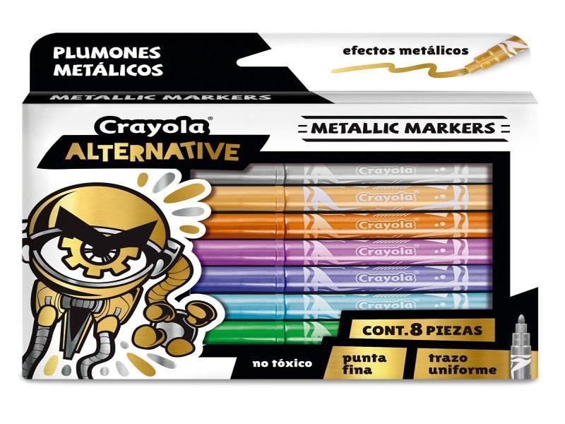 MARCADOR SEMI PERM. ALTERNATIVE METALICO P.F CRAYOLA C8