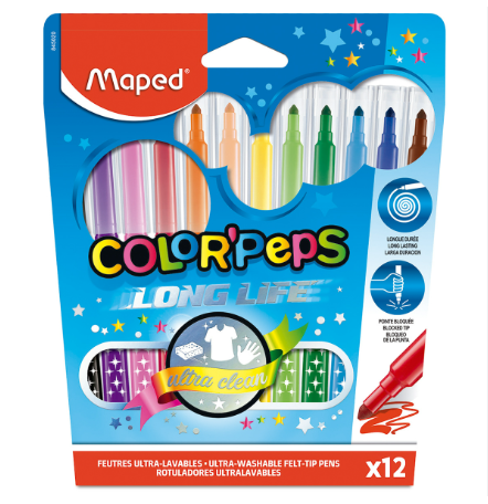 MARCADOR AGUA DELG. EST. C12 COLOR PEPS MAPED E.12 C.96