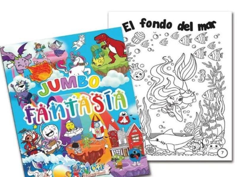 LIBRO PCOLOREAR JUMBO ACT ED FANTASIA GARCIA 1T 1214 C.48