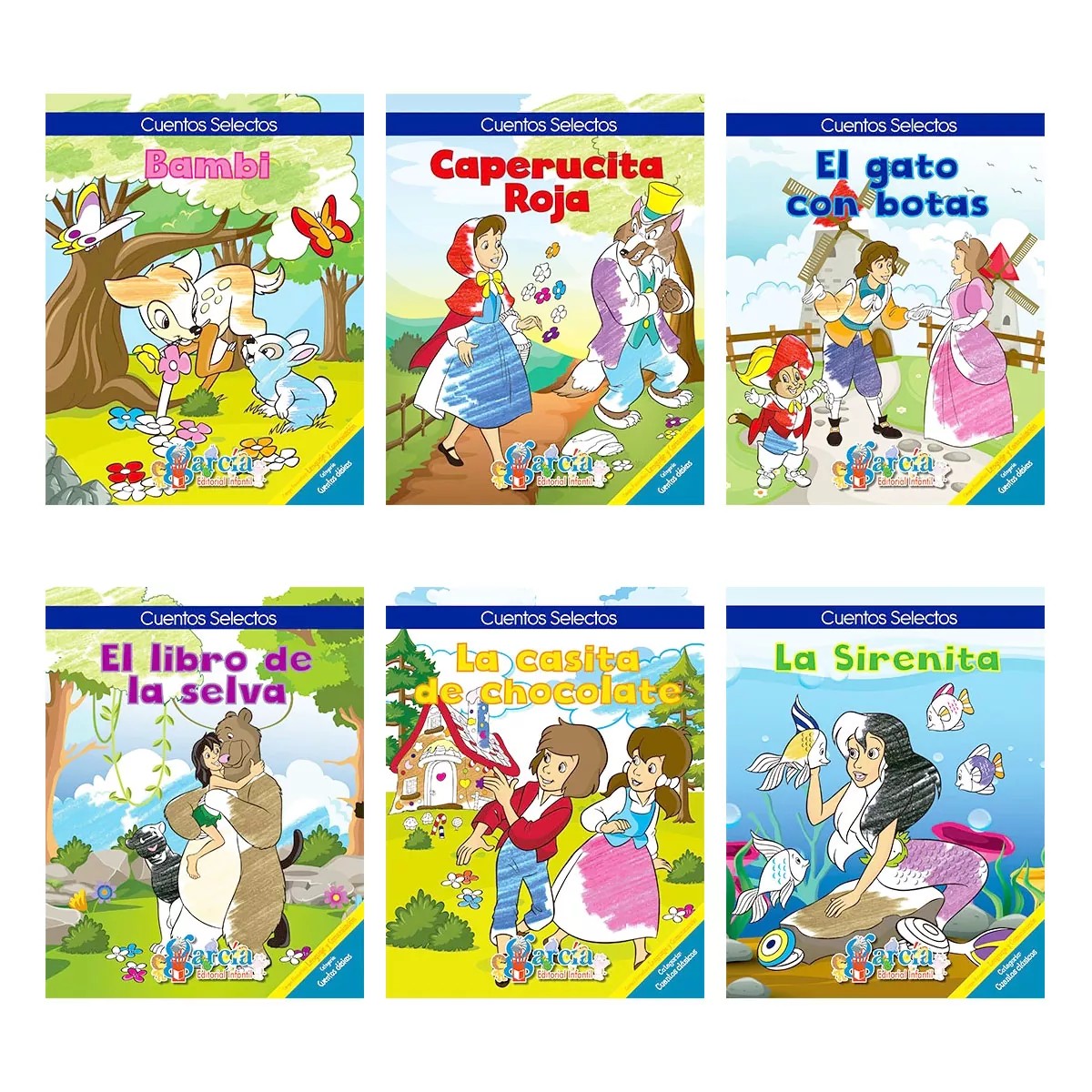 LIBRO PCOLOREAR CUENTOS SELECTOS GARCIA 6T1234 16PAG.150