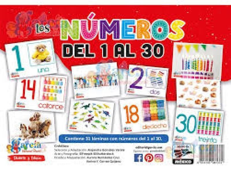 TARJETAS PORTADORES NUMEROS DEL 1 AL 30 GARCIA P005 C15