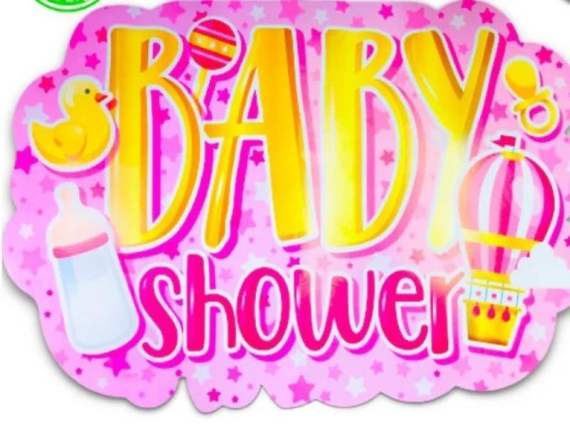 LETRERO BABY SHOWER MEGA NIÑA 2026 PADI BOLSA C1 PZA. E25