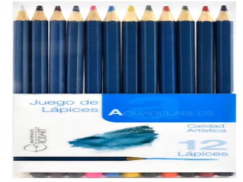 COLORES ACUARELABLES RODART C12 PZA.