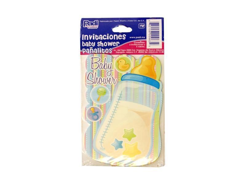 INVITACION CSUAJE BABY SHOWER PAÑAL. PADI CS.PAQ.C6 100