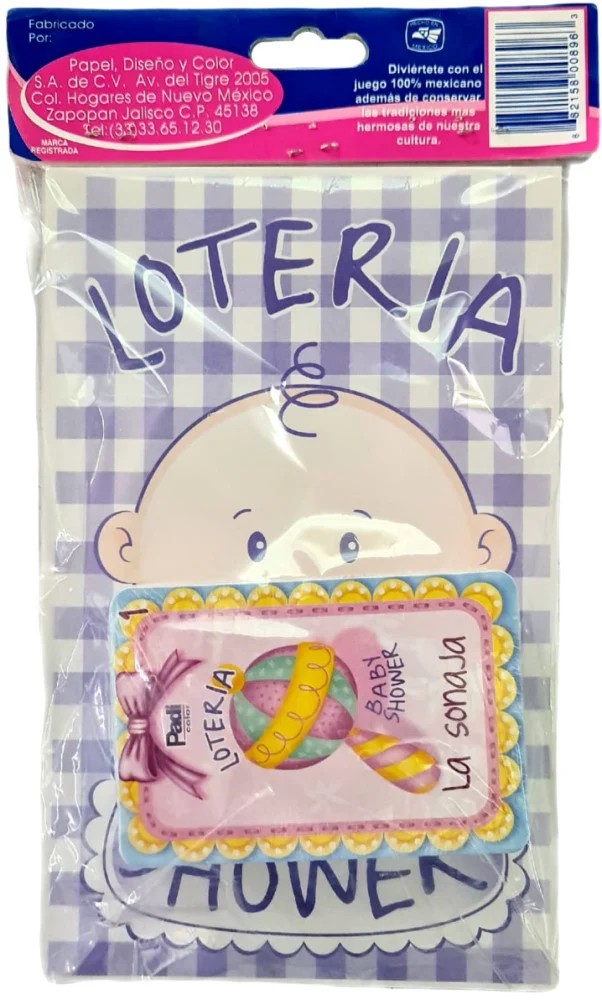 LOTERIA BABY SHOWER 896 PADI BOLSA C10 TABLAS C100