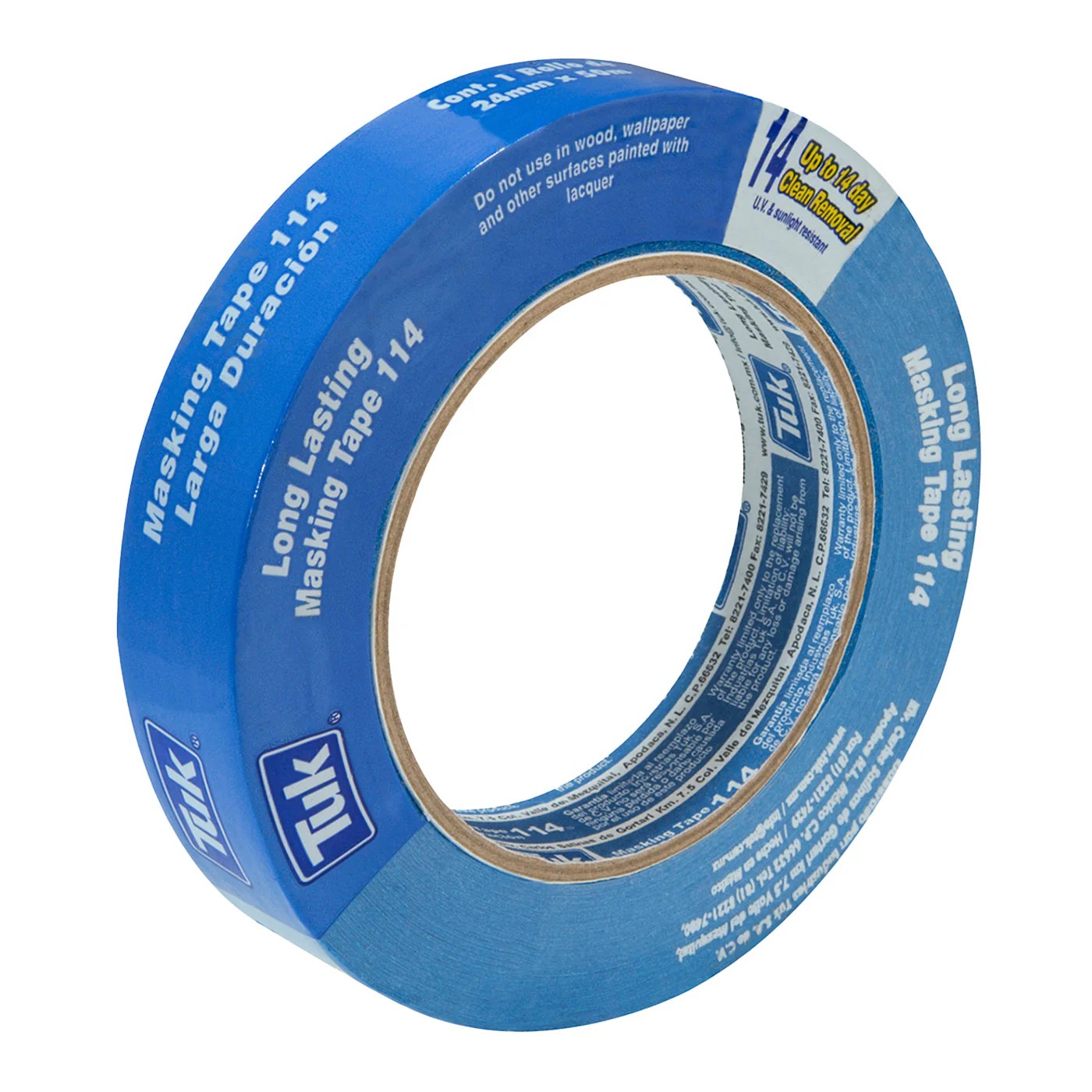 CINTA MASKING TAPE 24X50M. 114 TUK AZUL USO ARQUITEC.36