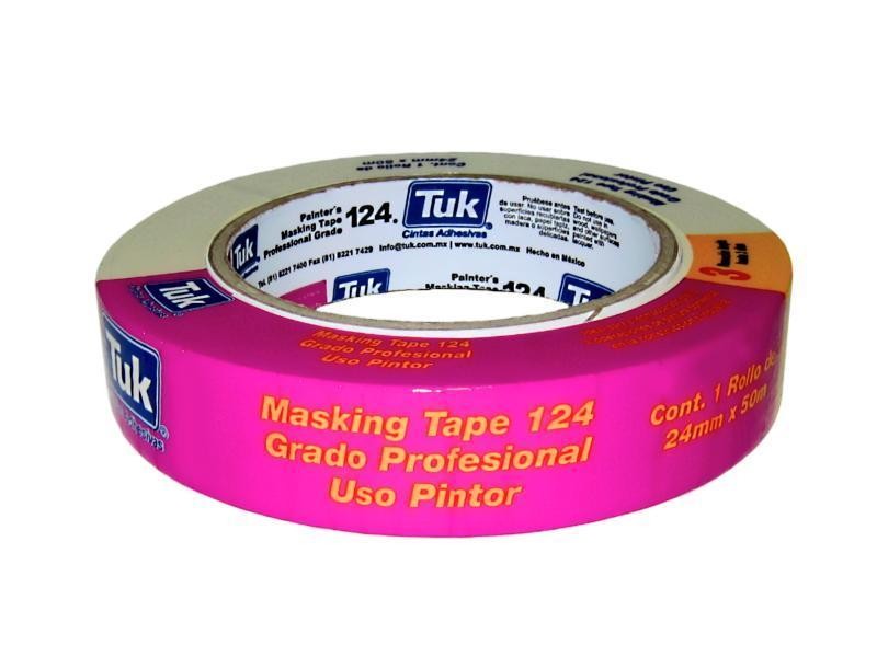 CINTA MASKING TAPE 24X50M. 124 TUK BOLSA MORADA PRO. C36