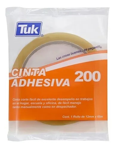 CINTA ADH. 12X65M. TRANSP. TUK 200 C.72