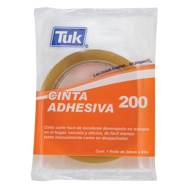 CINTA ADH. 24X65M. TRANSP. TUK 200 C.24