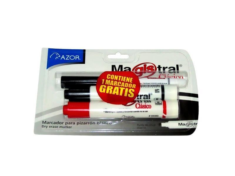 MARCADOR PPIZ. GRUESO MAGISTRAL 832NR BL2 PLAST. E12144