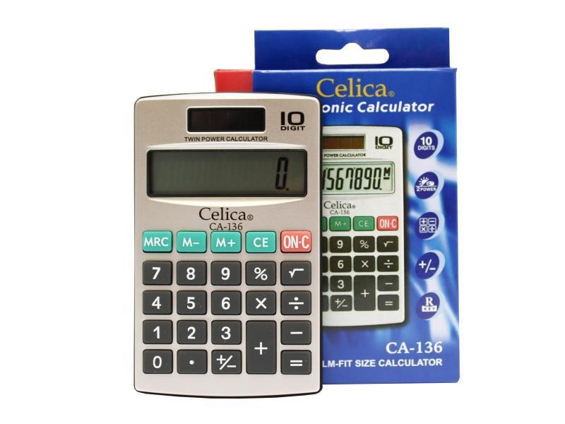 CALCULADORA BOLSILLO CELICA CA-136 10DIG. BL.C1 E50 200