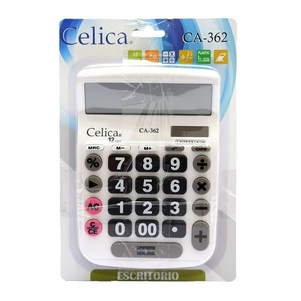 CALCULADORA ESCRIT. CELICA CA-362BE BLANCA 12DIG. E10 40