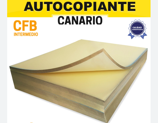 PAPEL AUTOCOPIANTE CFB 75G. OFI. CANARIO INTERM. MILL.55