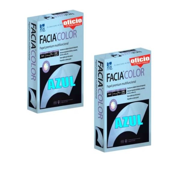 PAPEL FACIA BOND 75G.50K.OFI. AZUL MILLAR E..500 C.5