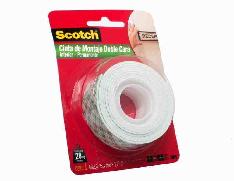 CINTA ADH. DOBLE CAPA PLAST. 25.4X1.27 114214H SCOTCH C24