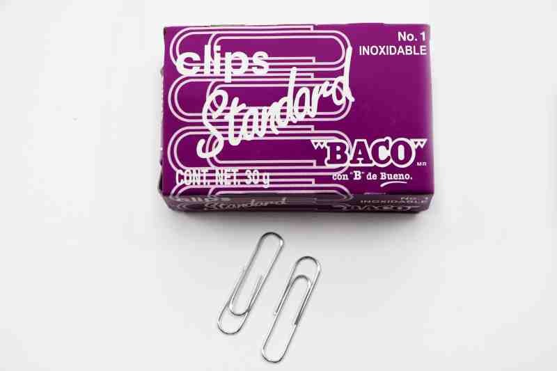 CLIPS STANDARD INOXIDABLE 1 BACO CAJA C100 C.100