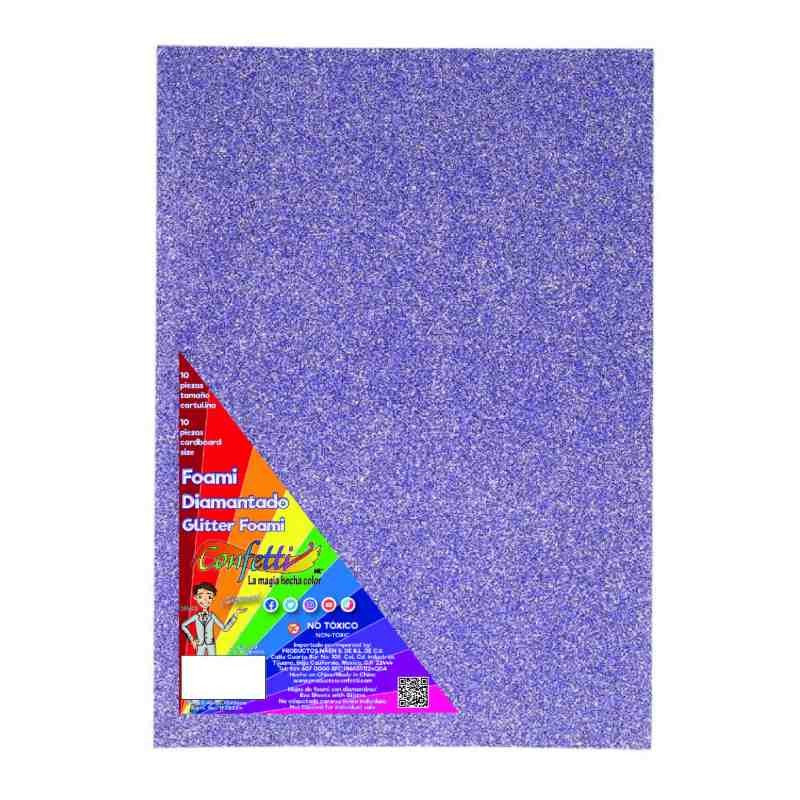 FOAMY DIAMANTADO 55X43CM. LILA E.10 C.300