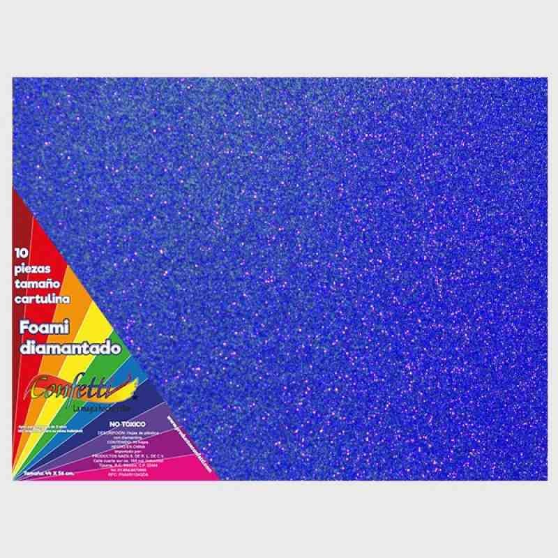 FOAMY DIAMANTADO 55X43CM. AZUL REY E.10 C.300