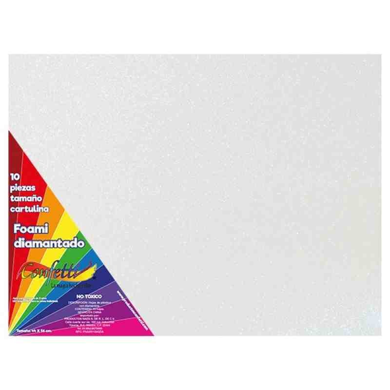 FOAMY DIAMANTADO 55X43CM. BLANCO E.10 C.300