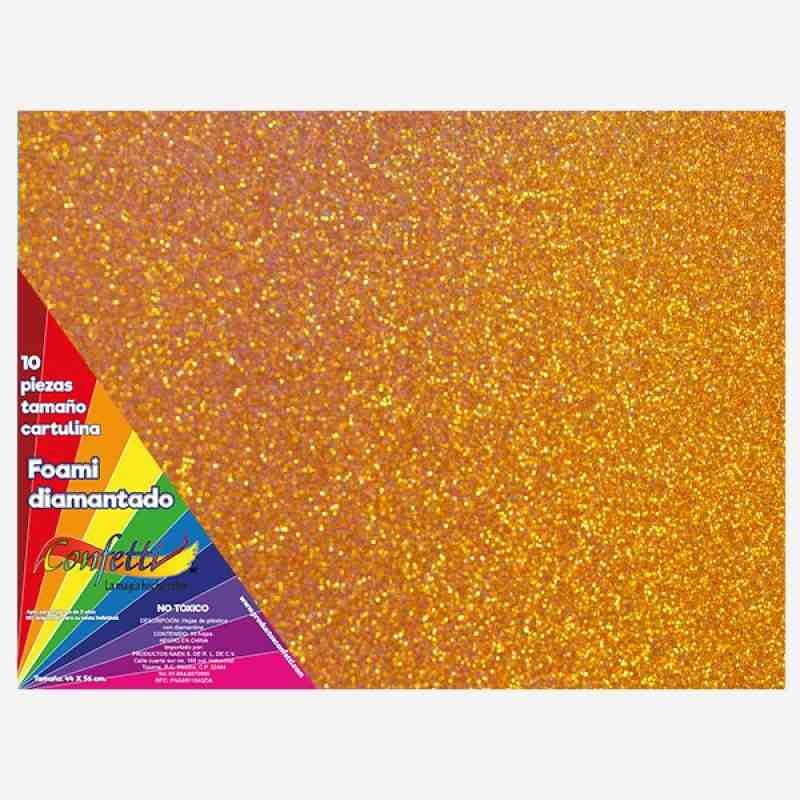 FOAMY DIAMANTADO 55X43CM. ORO VIEJO E.10 C.300